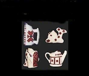 Variety of toothpick Holders: Pig, Iron, Chicken, Fish, Watering Can